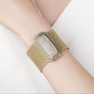 Austrian Bangle 14K Gold Plated Bracelet